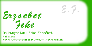 erzsebet feke business card