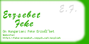 erzsebet feke business card